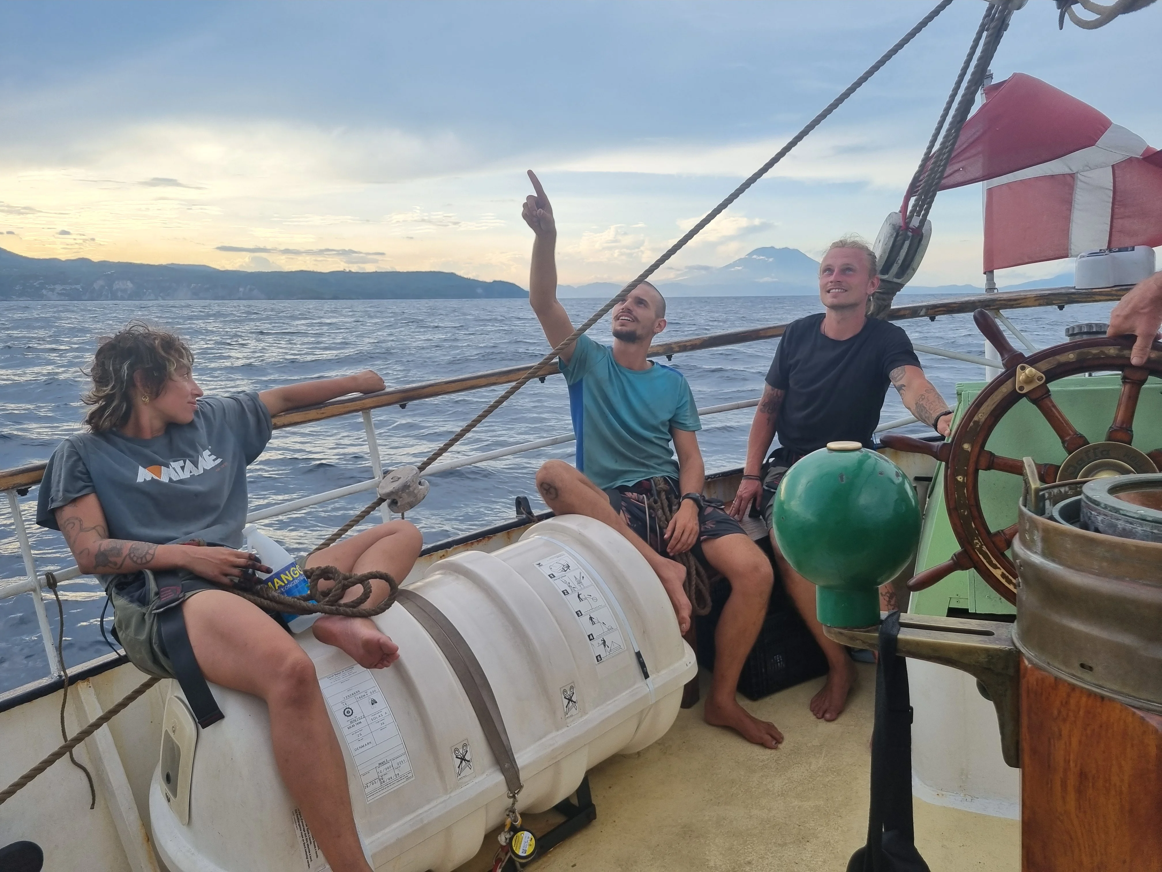Crew on the deck of Brigantine NEPTUN
