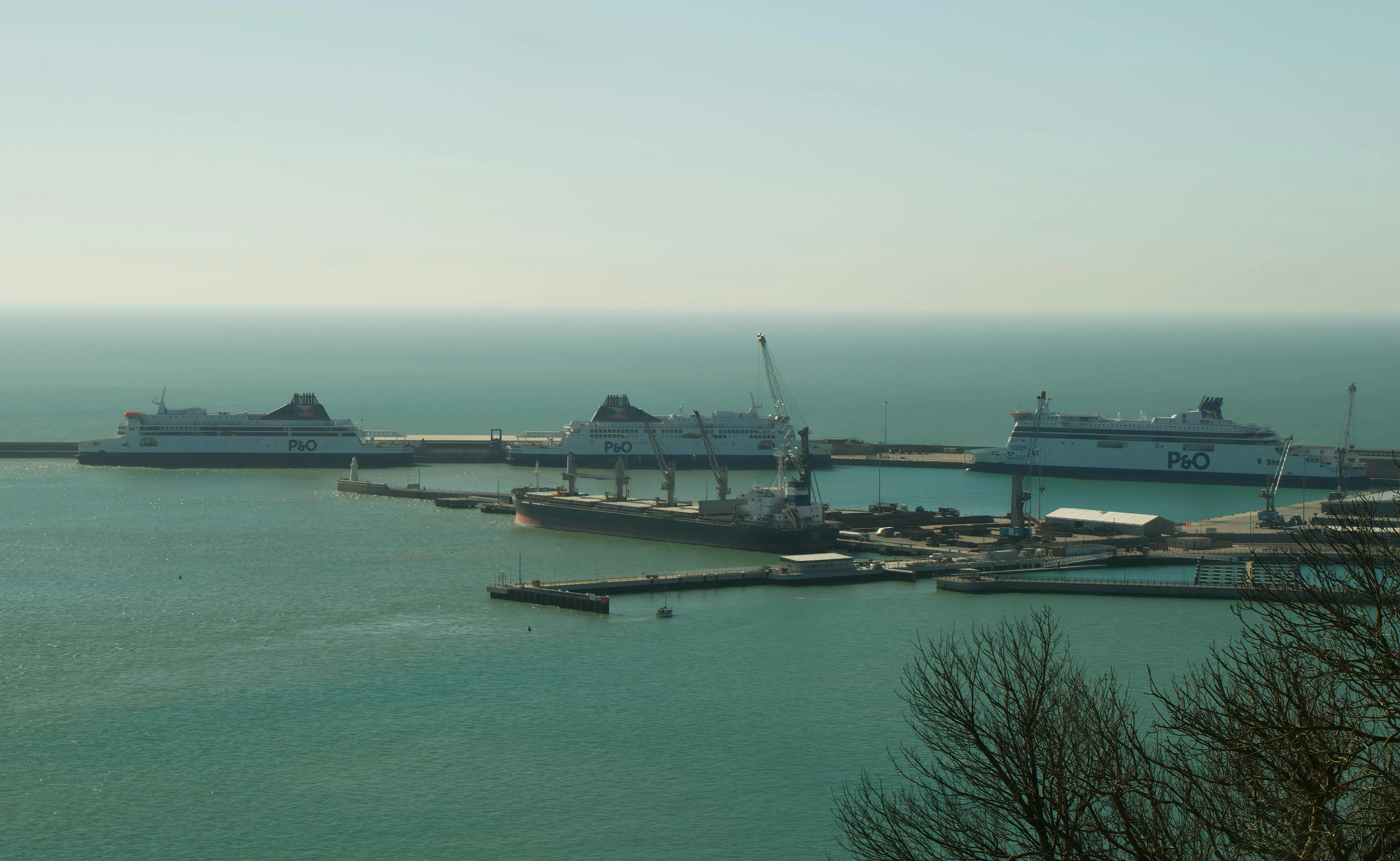 Ferries at Dover, a glimpse of the traffic density that makes the Dover Strait TSS the sharpest seamanship of the voyage.