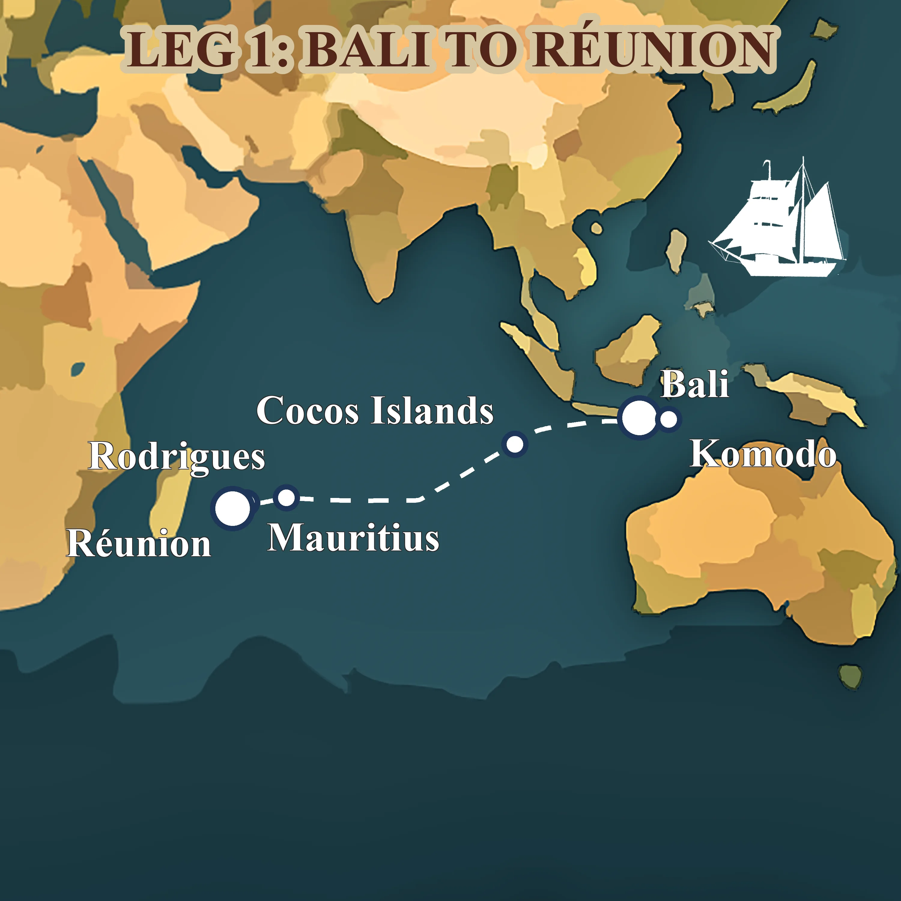 Leg 1: from Bali to Réunion across the Indian Ocean