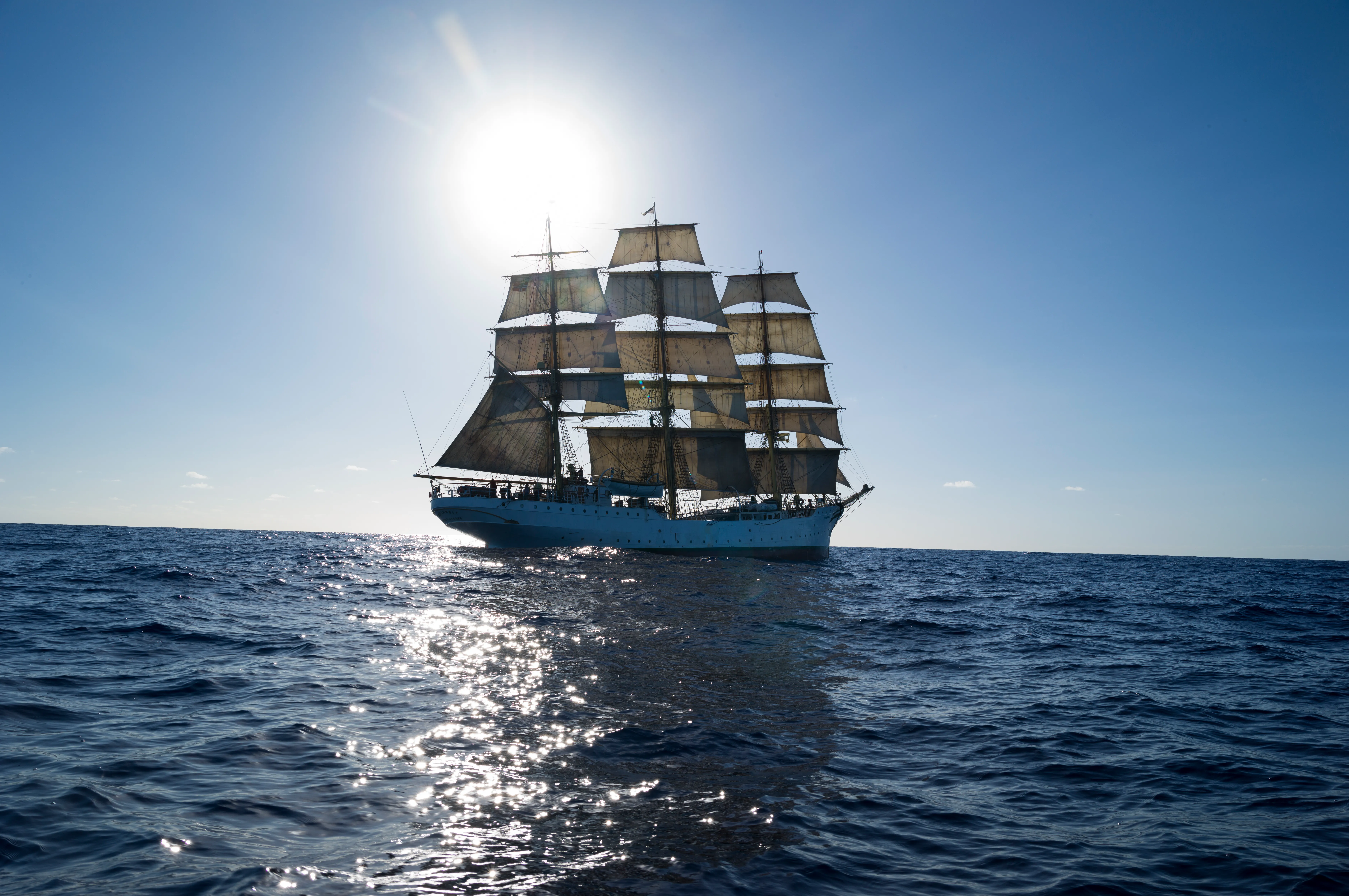Norwegian fully-rigged ship Sørlandet under sail, 2013.