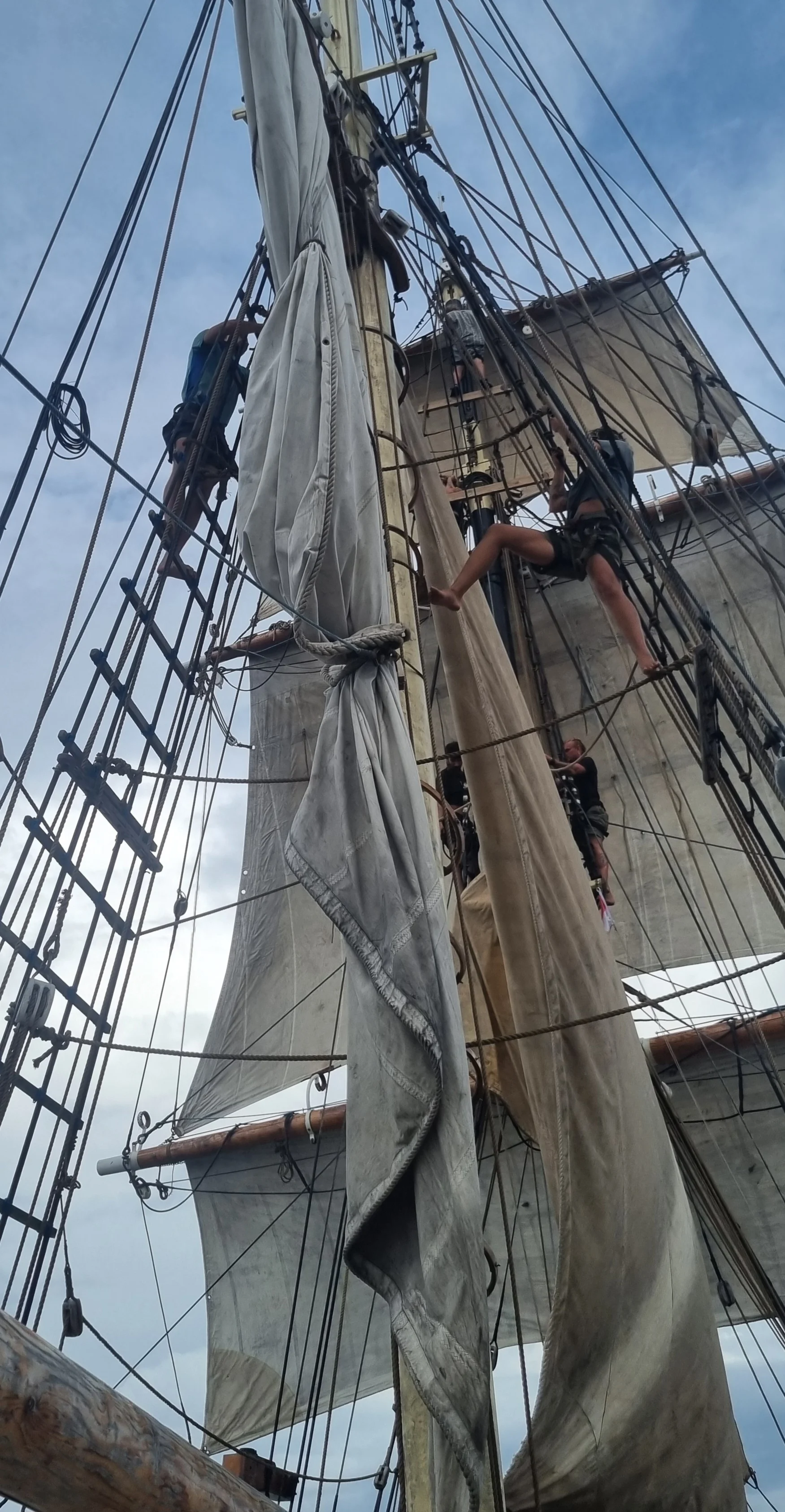 Working sails on NEPTUN