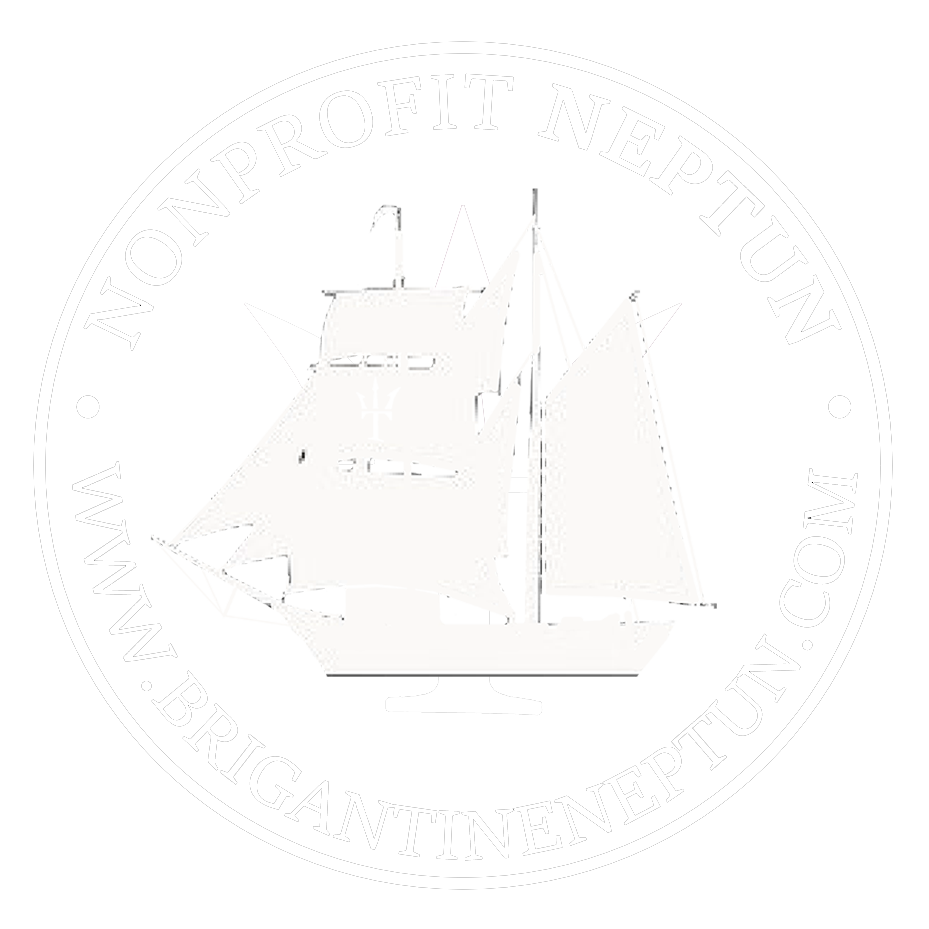 NEPTUN Logo White full transparent with ship